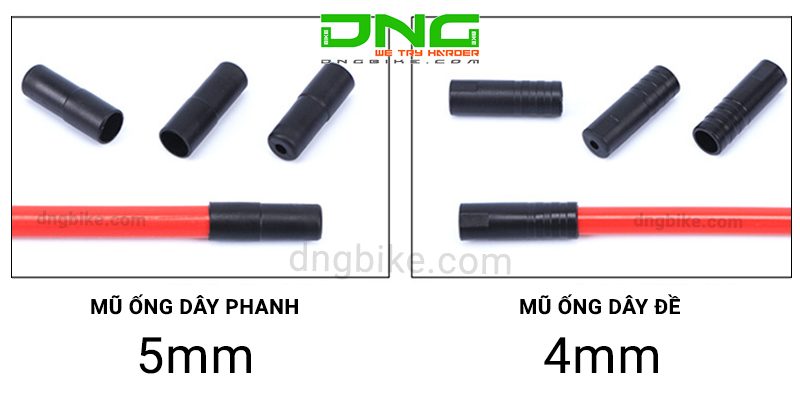 Mũ ống dây phanh dây đề xe đạp