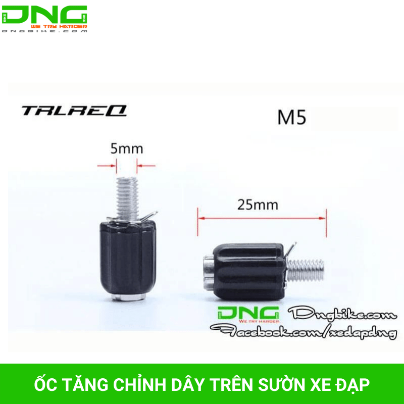 Ốc tăng chỉnh dây trên sườn xe đạp