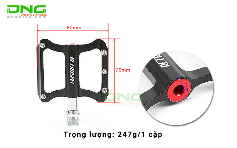 Pedan xe đạp RETROSPEC CNC