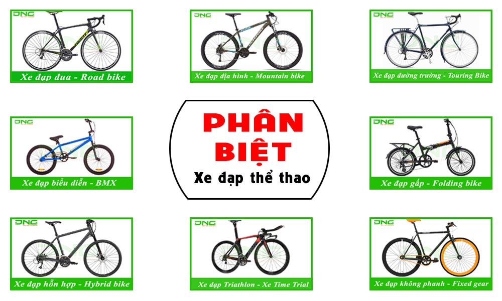 Phân biệt các dòng xe đạp thể thao