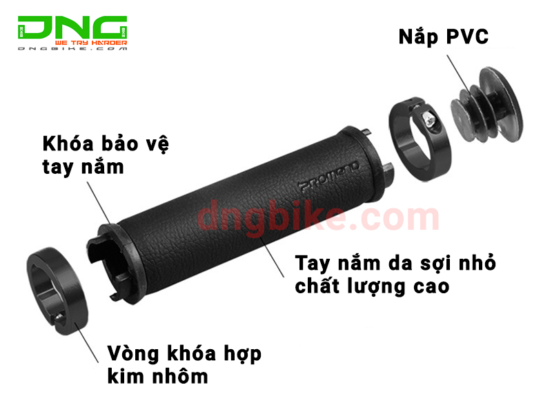 Tay nắm da xe đạp có khóa PROMEND GR-501