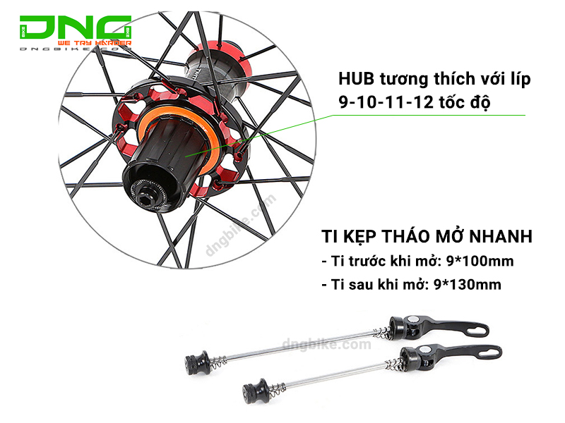 Vành bộ xe đạp đua Retrospec RACING RS36 700c 36mm Hub Carbon