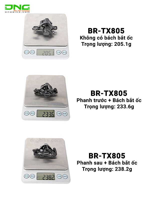 Bộ phanh đĩa cơ SHIMANO BR-TX805