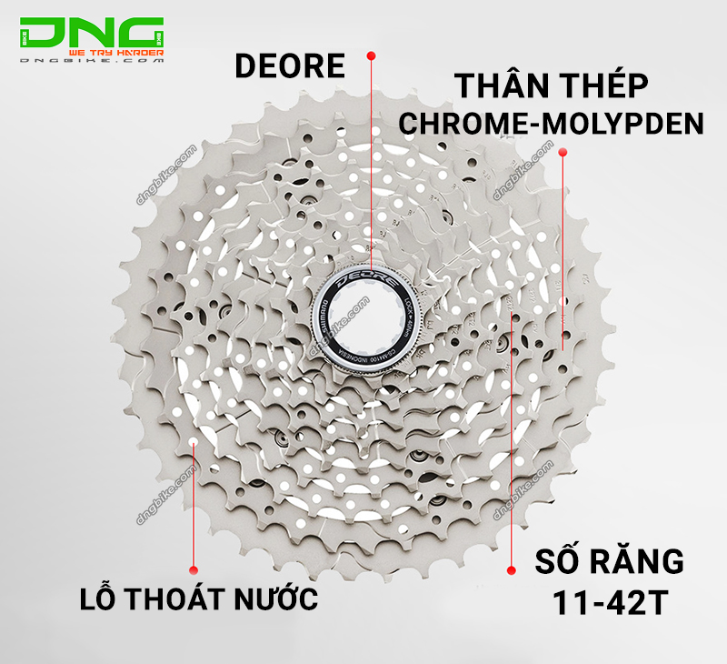 Líp xe đạp SHIMANO DEORE CS-M4100 11-42T 10s