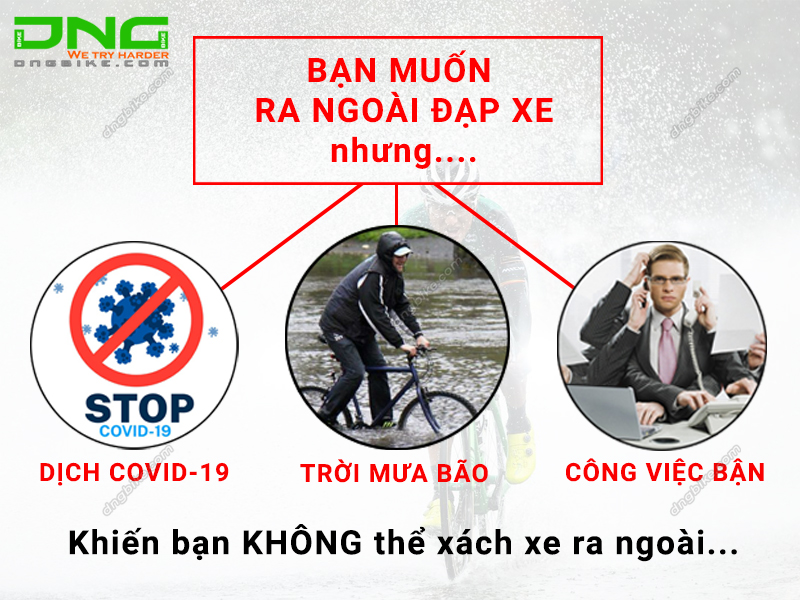 RULO đạp xe trong nhà 3 ống BCCN