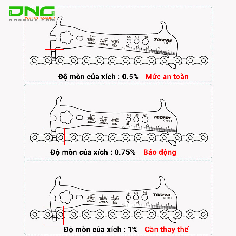 Thước đo xích xe đạp TOOPRE CR01