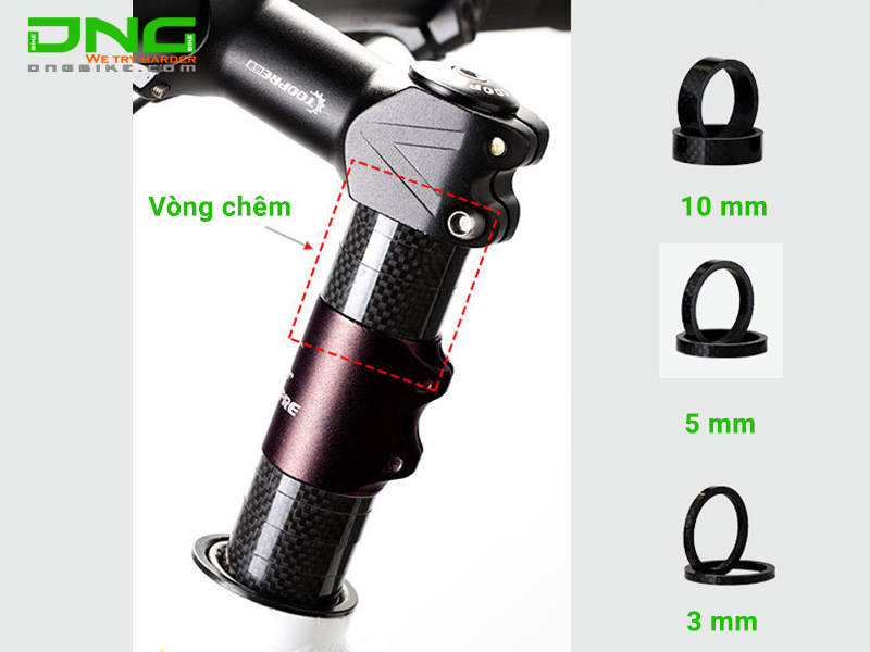 Vòng chêm pô tăng xe đạp carbon