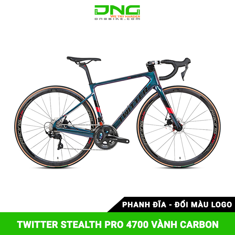 Xe p ua TWITTER STEALTH PRO 4700 Vanh carbon Phanh a DngBike