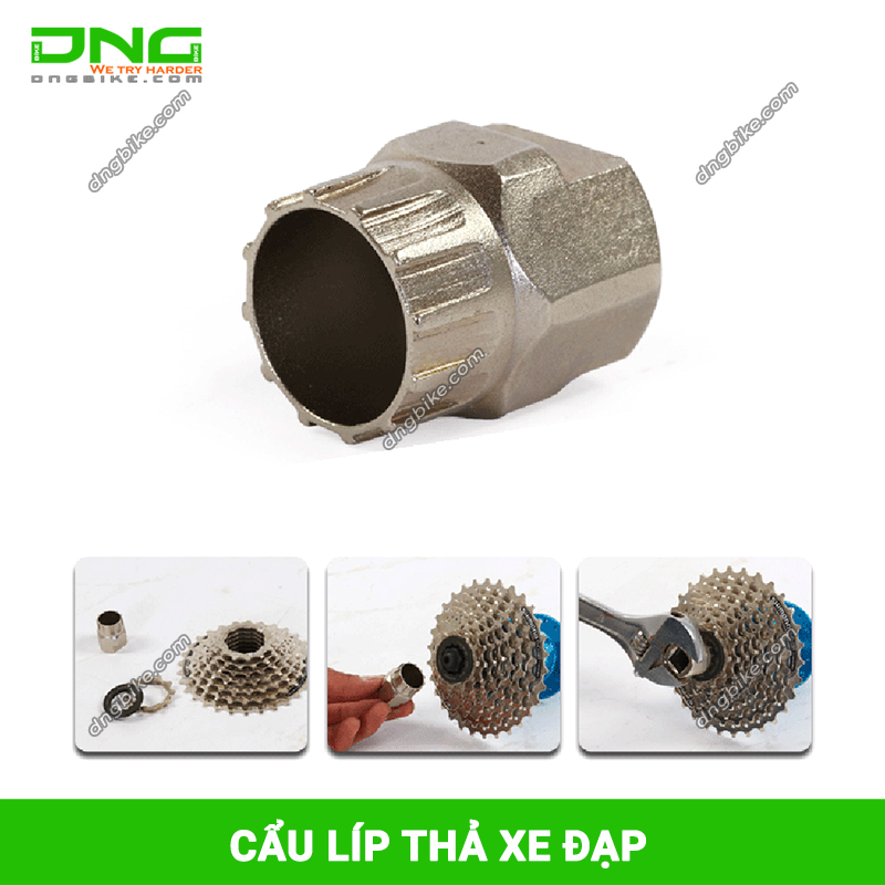 Cẩu líp thả xe đạp