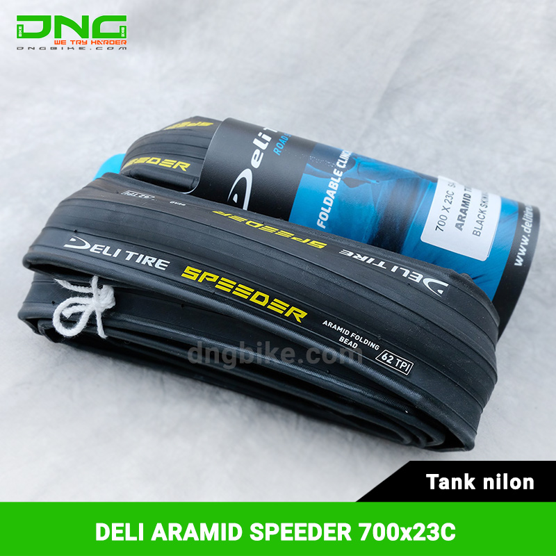 Lốp xe đạp DELI ARAMID SPEEDER 700x23c tank nilon