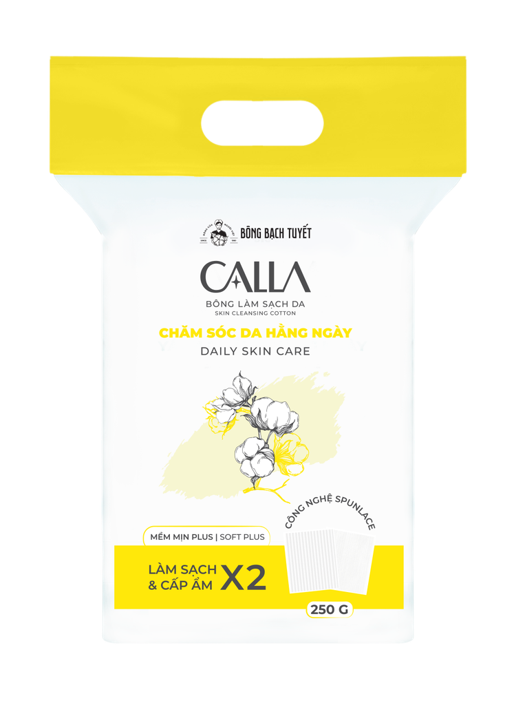 Bông làm sạch da Bông Bạch Tuyết Calla Mềm Mịn 250Gr
