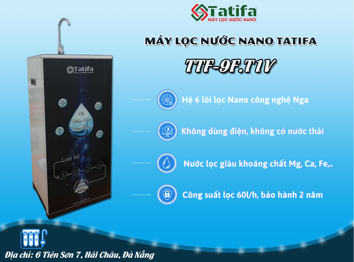 máy lọc nước tatifa màng lọc nano 6 lõi lọc