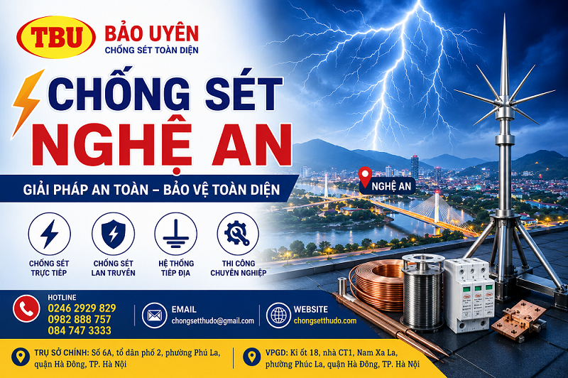 Chống Sét Nghệ An Uy Tín - Giải Pháp An Toàn Từ Bảo Uyên