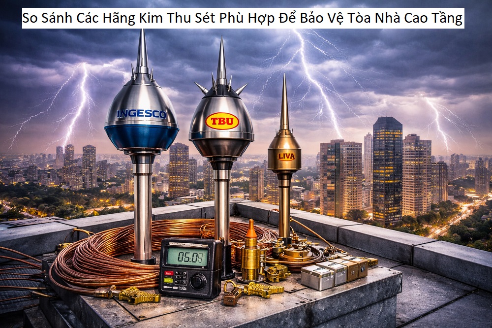 So Sánh Các Hãng Kim Thu Sét Phù Hợp Để Bảo Vệ Tòa Nhà Cao Tầng