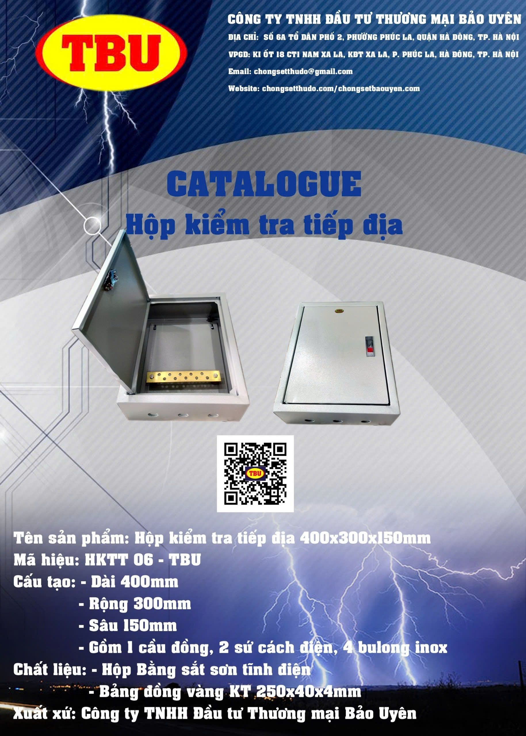 Catalogue: Hộp Kiểm Tra Tiếp Địa 400x300x150mm