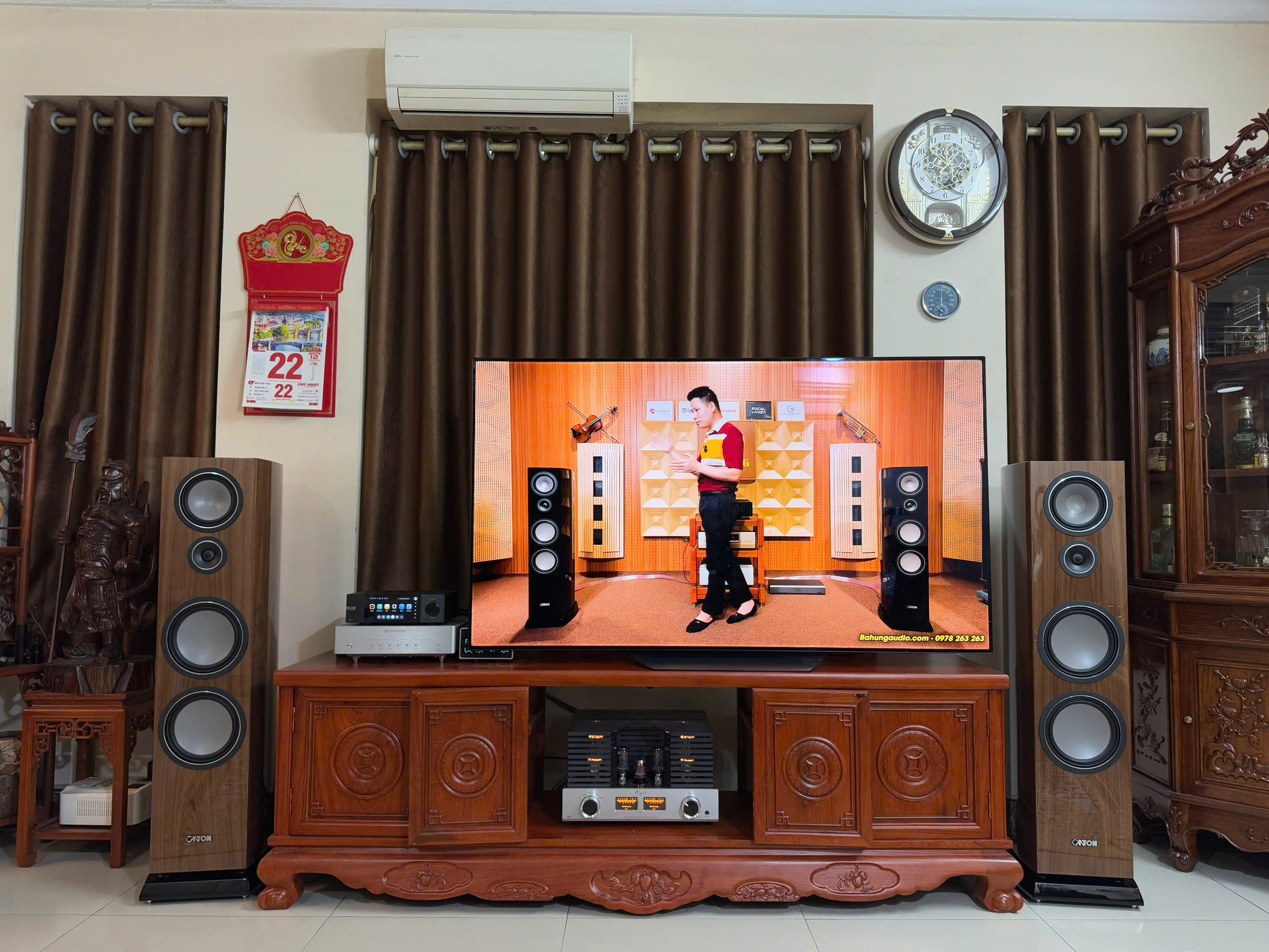 Bá Hùng Audio Set-up cặp Loa Canton Vento 100 cho anh khách tại Hà Nam