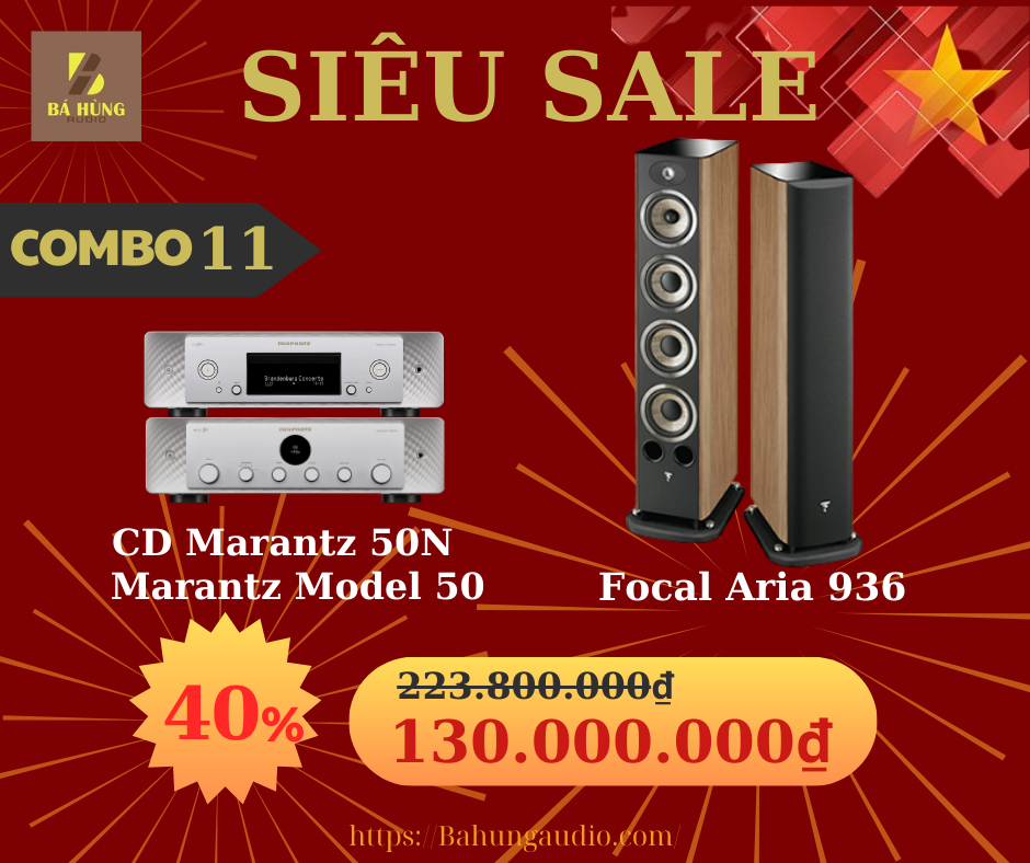 Loa Focal Aria 936 + Amply Marantz Model 50 + CD Marantz 50N