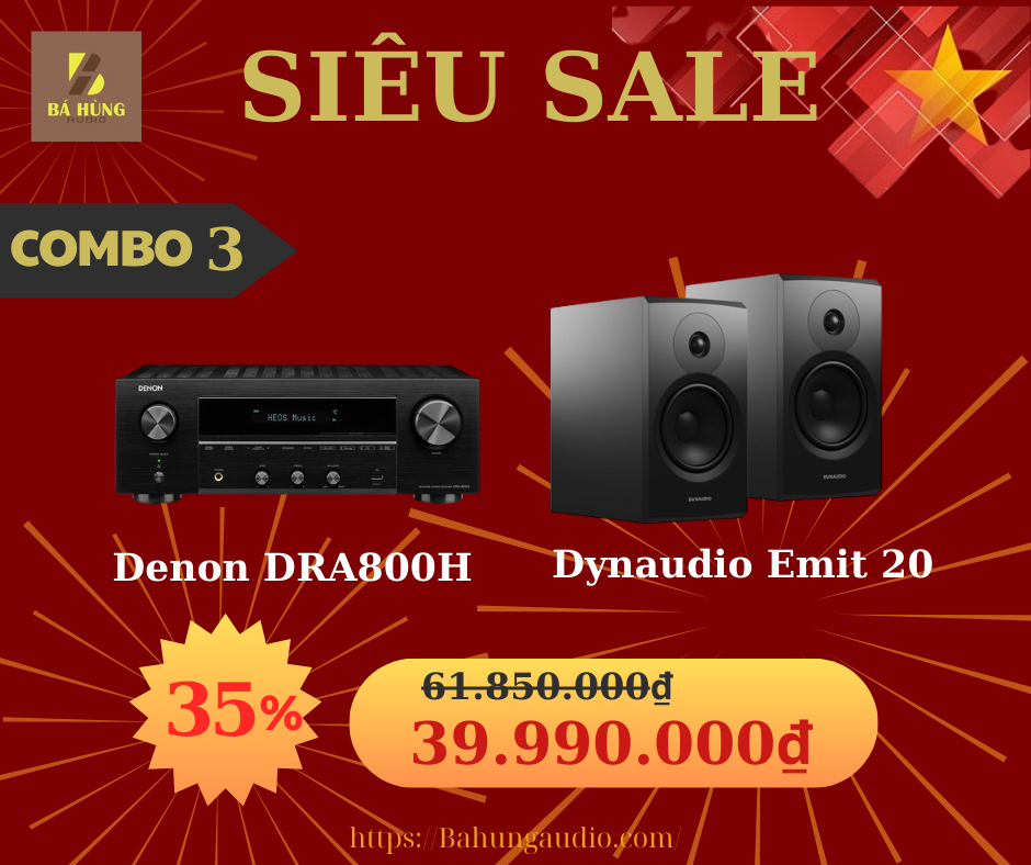 Loa Dynaudio Emit 20 + Amply Denon DRA800H