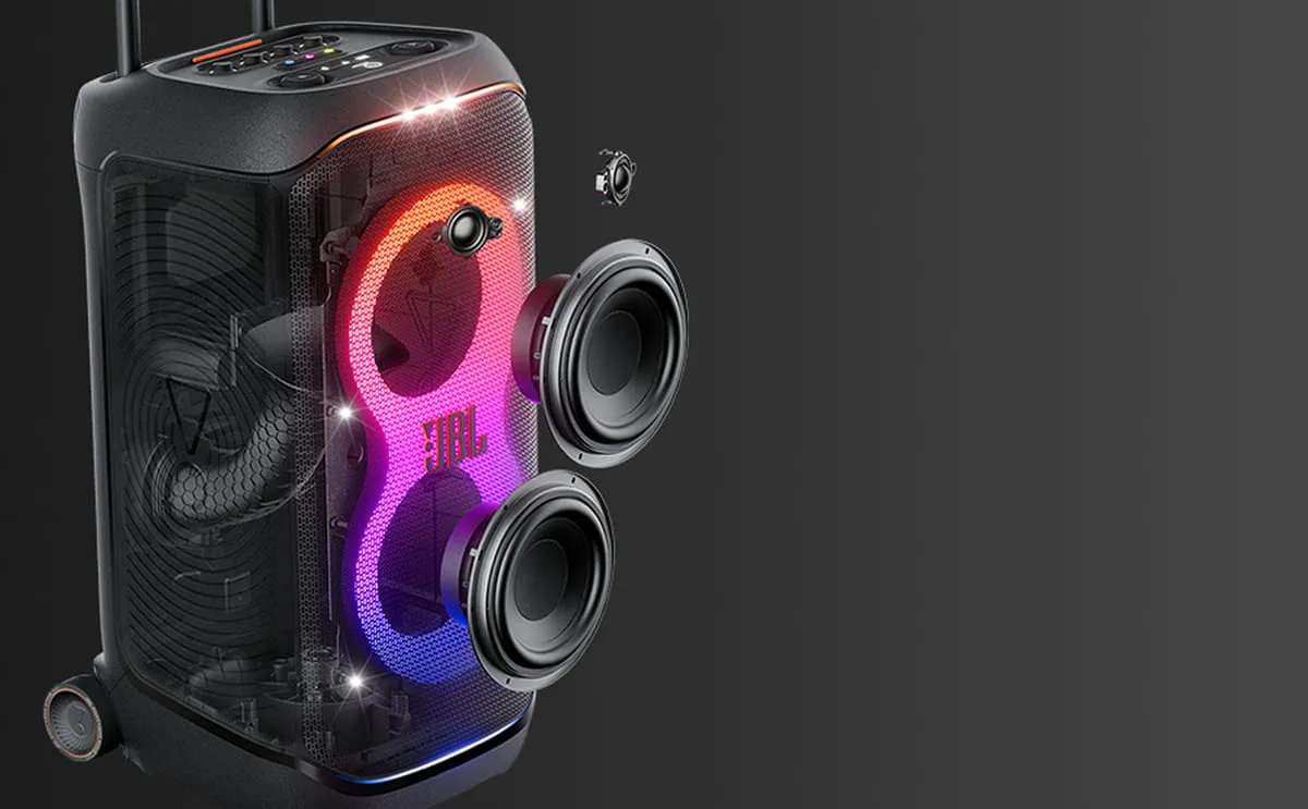 Loa JBL PartyBox Stage 320 (240W, Pin 18h, IPX4, Bluetooth 5.4)