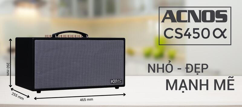 Loa Xách Tay Acnos CS450 Alpha (2 Bass 16.5cm, 150W, Kèm 2 Micro)
