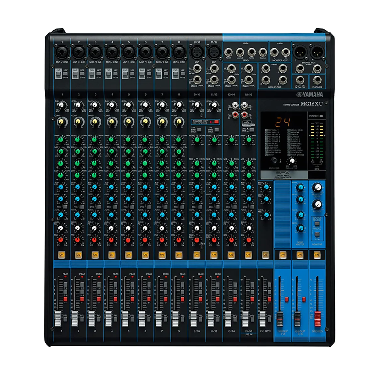 Bàn Mixer Yamaha MG16XU (Mixer Analog, 16 kênh, 8 Monno, 4 Stereo)