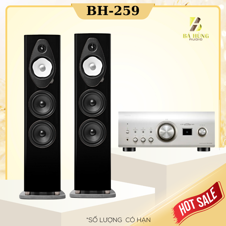 Loa Sonus Faber Sonetto V G2 + Amply Denon PMA-3000NE