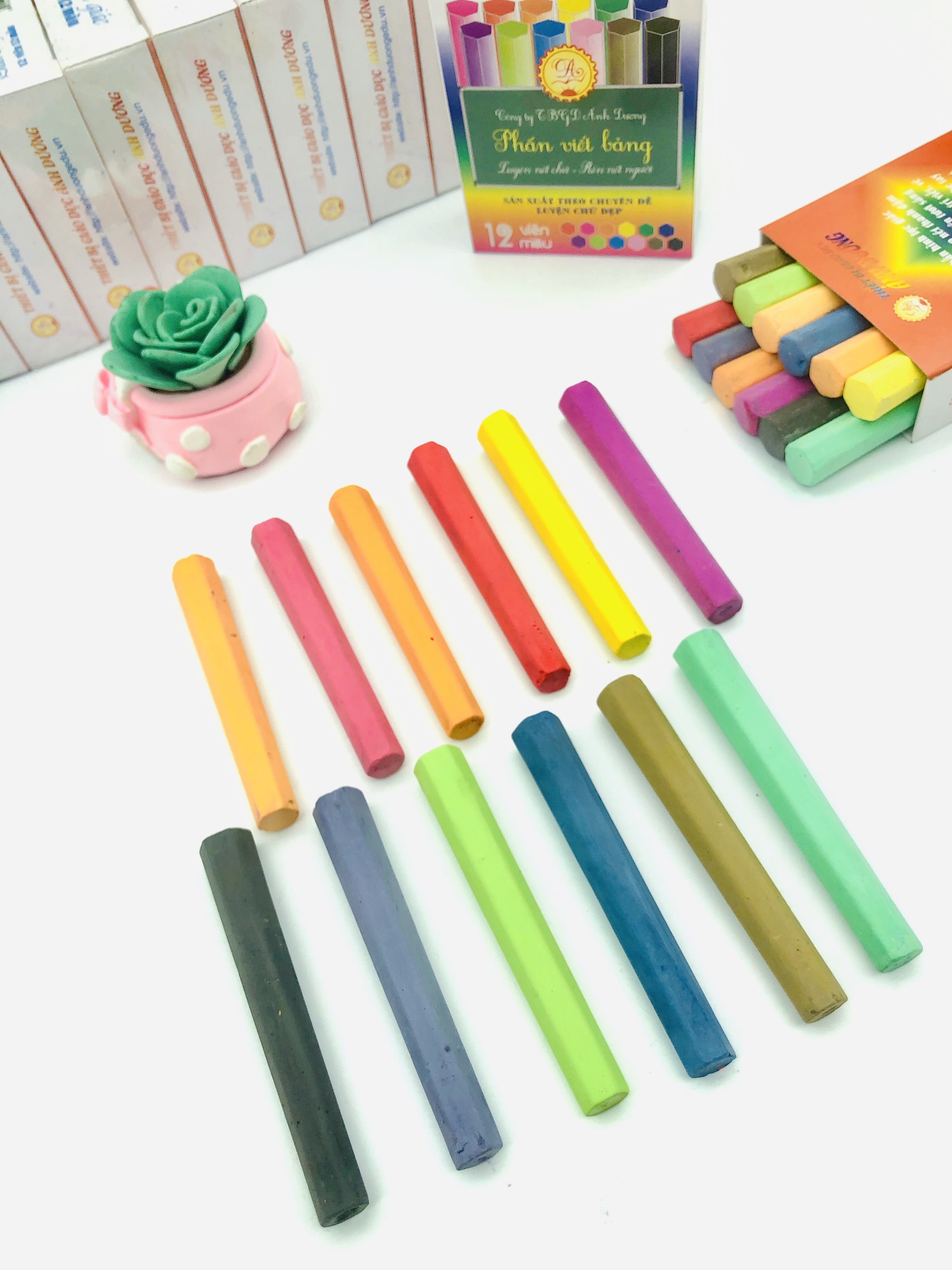 Phấn lục giác 12 viên 6 màu