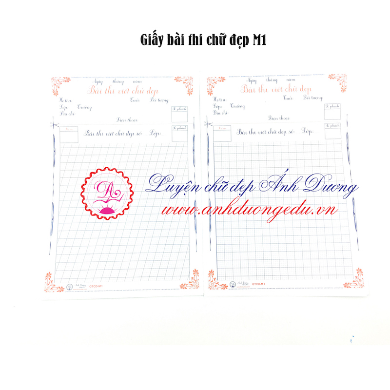 Giấy TCĐ - M1: (mặt đứng, mặt nghiêng)