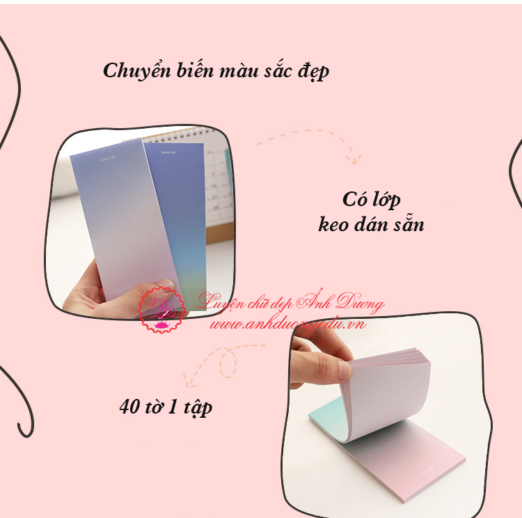Giấy note cầu vồng Ou Han