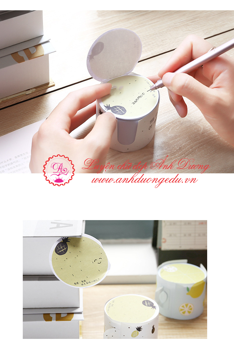 Giấy Note hộp tròn hình cốc uống nước
