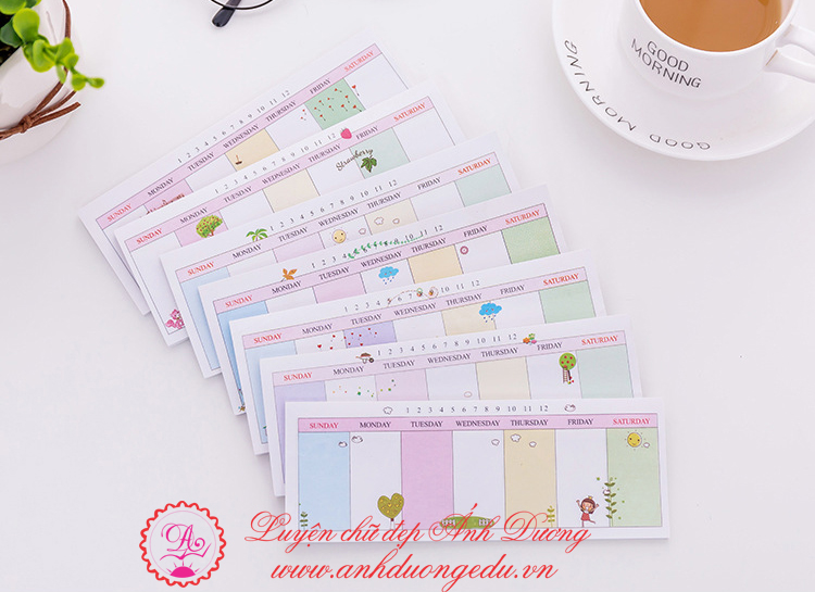 Giấy Note thời gian biểu