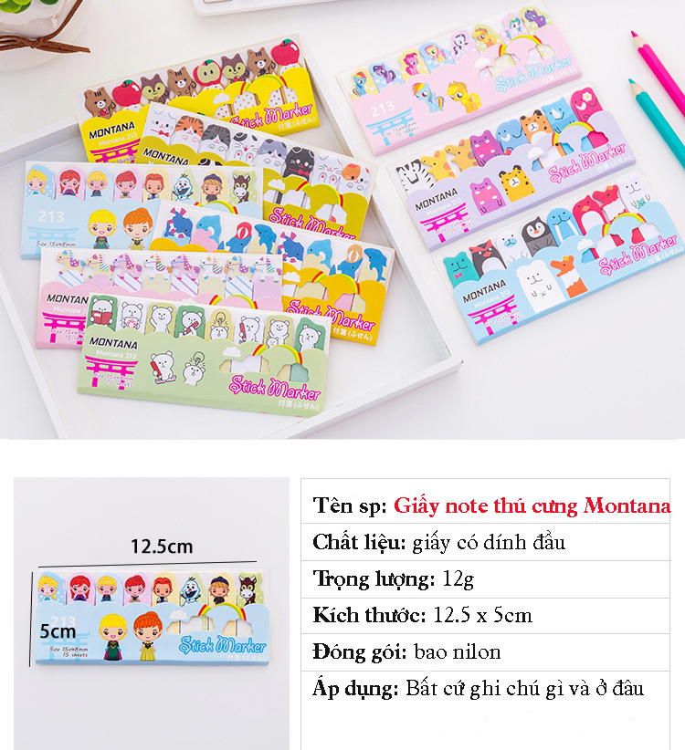Giấy note thú cưng Montana