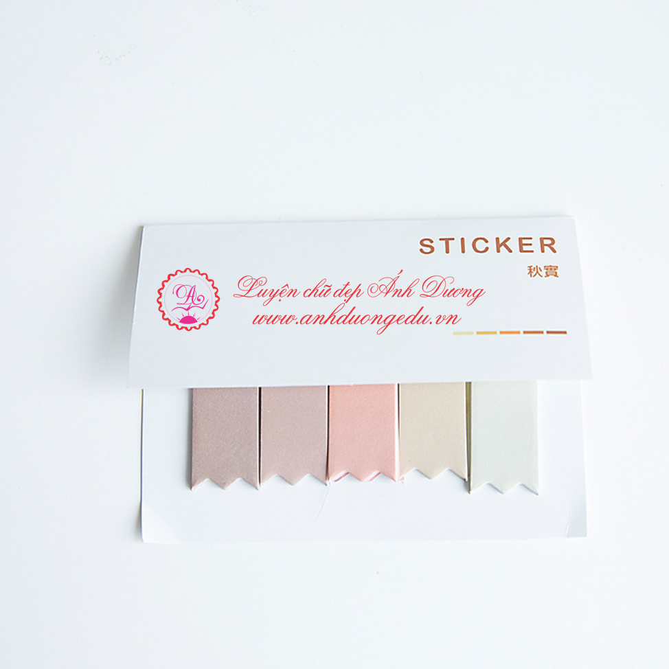 Giấy Note Sticker 5 thẻ viền ziczac