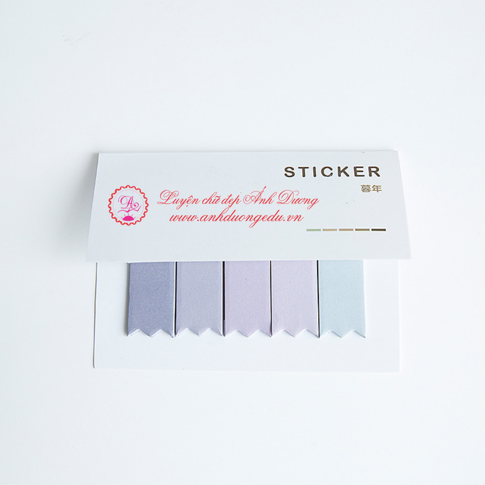 Giấy Note Sticker 5 thẻ viền ziczac