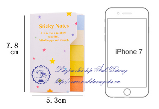 Giấy Sticky Notes 5 thẻ 5 màu Junbei JB008