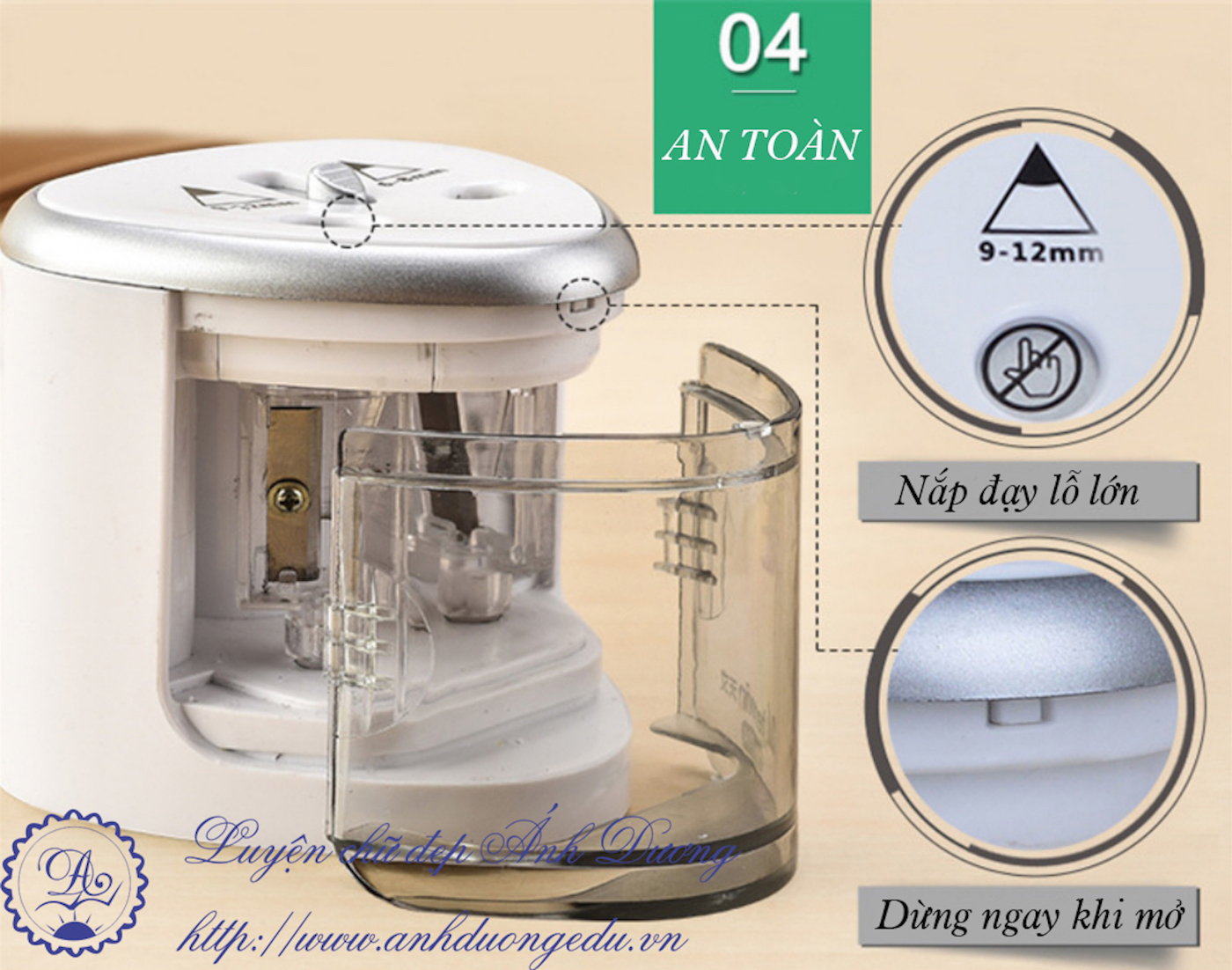 Gọt chì tự động chạy pin 2 lỗ Tenwin