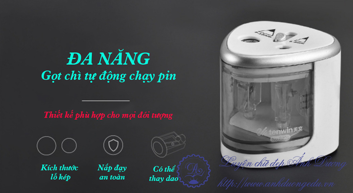 Gọt chì tự động chạy pin 2 lỗ Tenwin