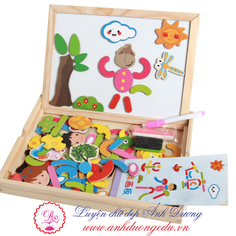 Hộp bảng từ ghép tranh Mmm
