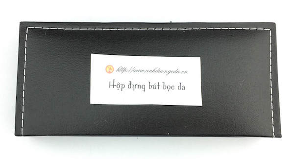 Hộp đựng bút mở bản lề 03 - bọc da 19.1*8.3*3.6