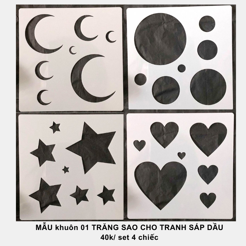 Mẫu khuôn 01 cho tranh sáp dầu (4c)