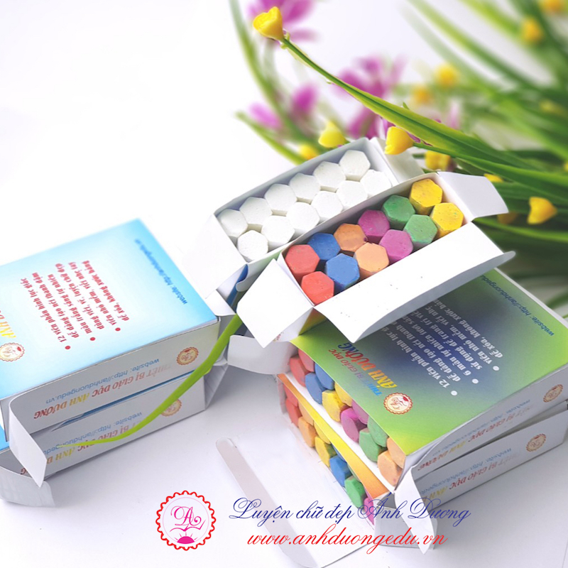 Phấn lục giác 12 viên 6 màu