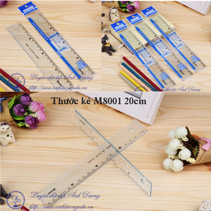 Thước kẻ M8001 20cm