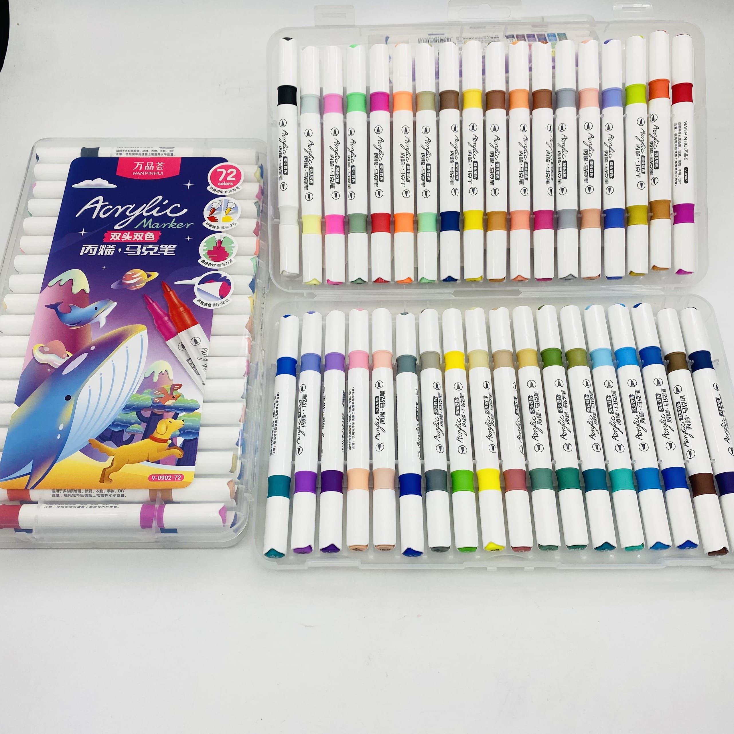 bộ bút V0902 - 72 màu - 2 đầu brush 2