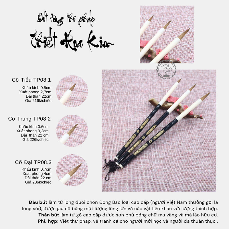 TP08.1 Thiết họa Kim (Bút thư pháp cỡ tiểu)