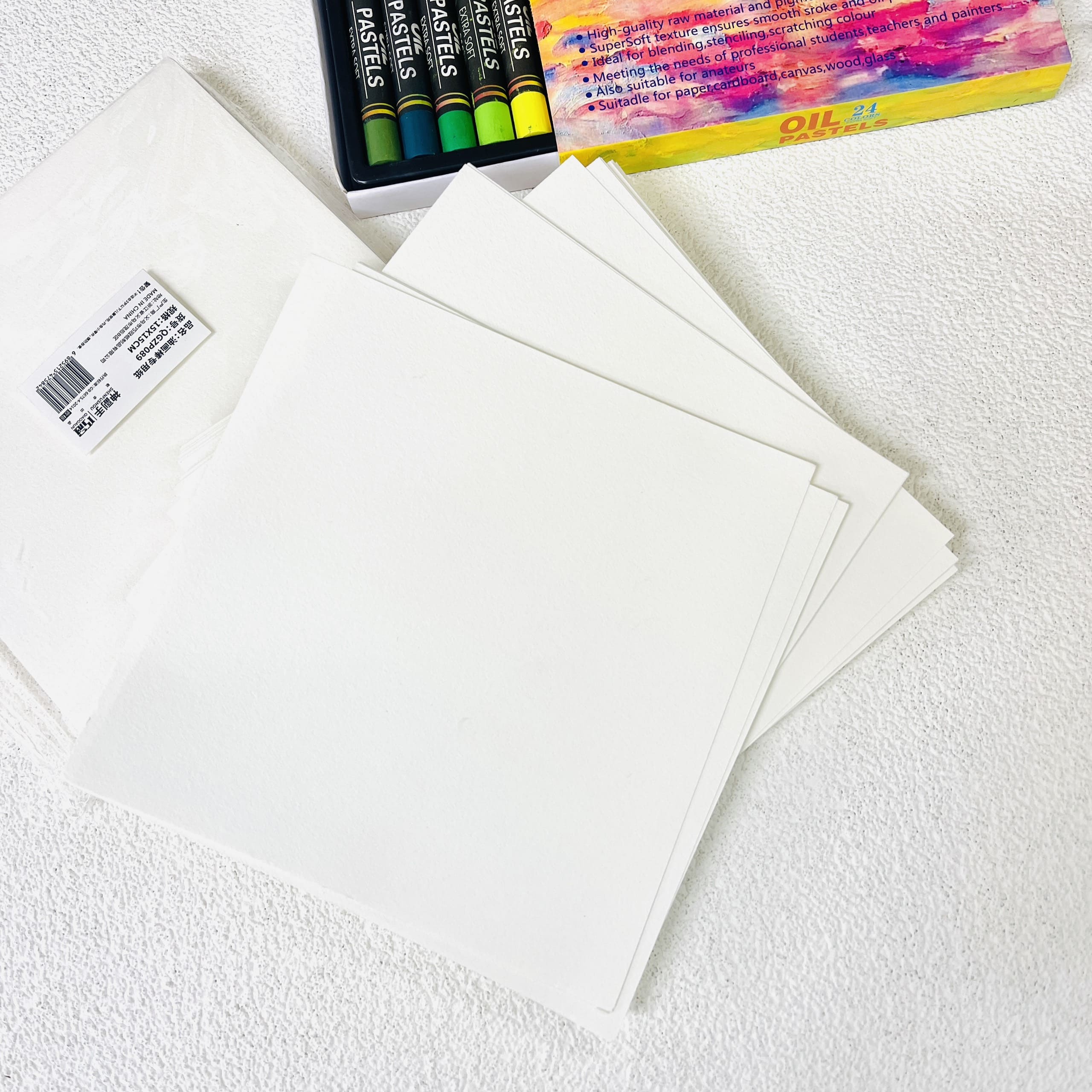 Giấy vẽ sáp dầu 15x15 - tập 50 tờ