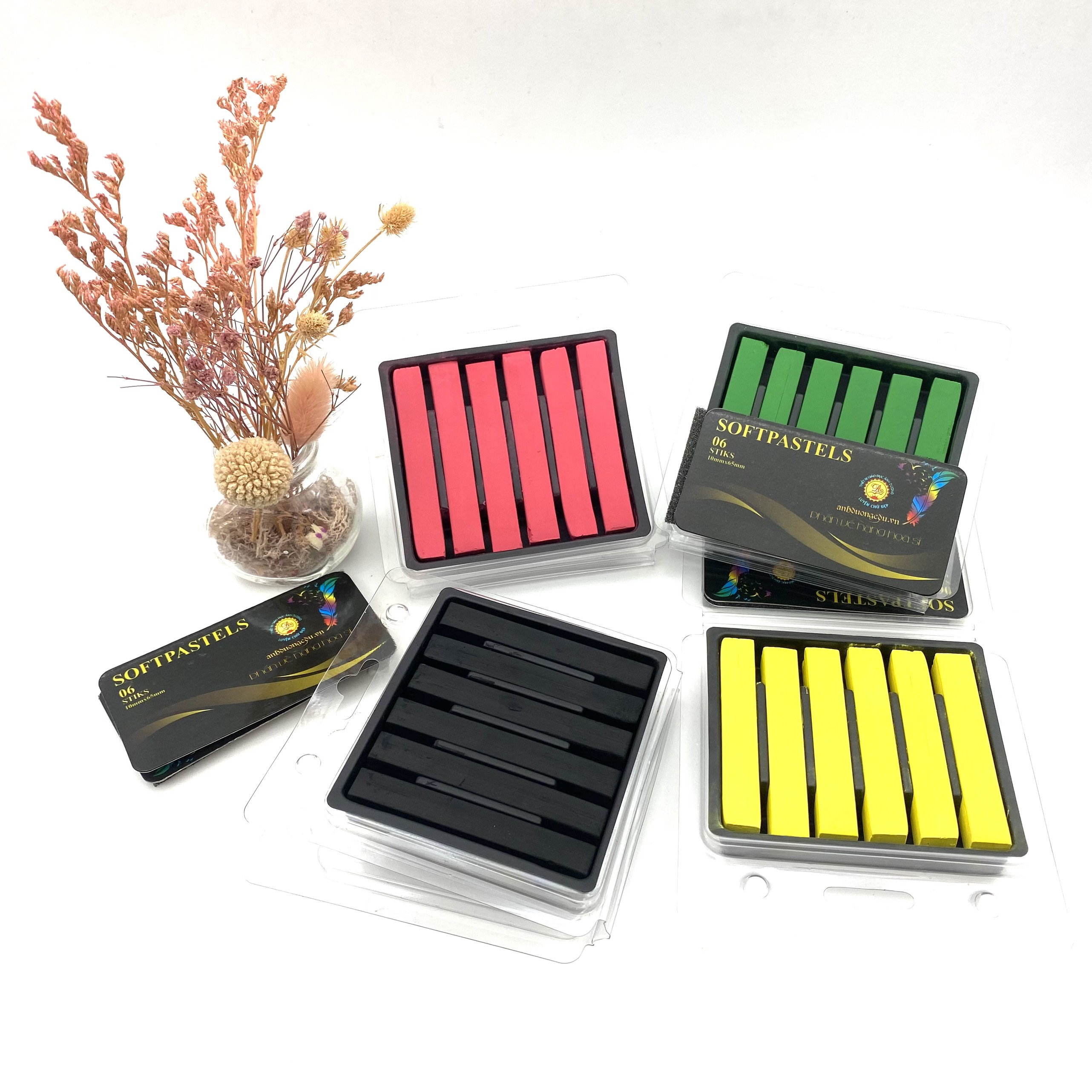 Phấn vẽ bảng Cao cấp Ánh Dương (Softpastels) -  6 viên