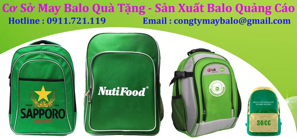 MAY BALO * SẢN XUẤT BA LÔ THEO YÊU CẦU * BALO HỌC SINH * BALO QUÀ TẶNG * BALO QUẢNG CÁO * BALO IN THÊU LOGO