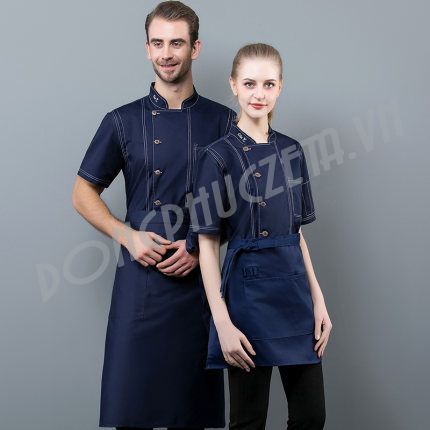 áo đầu bếp ngắn tay