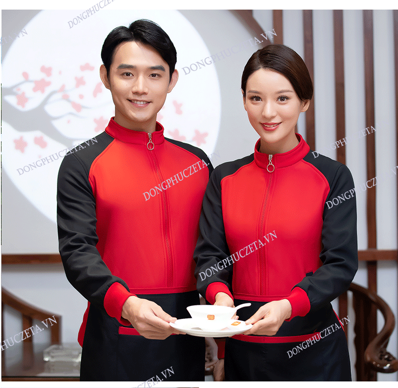 may áo khoác đồng phục nhà hàng tại hải phòng
