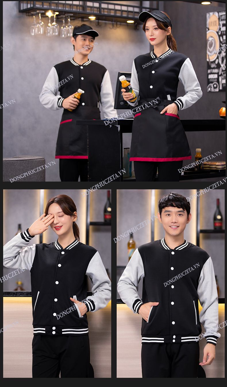 đồng phục áo khoác nỉ cho nhân viên đẹp